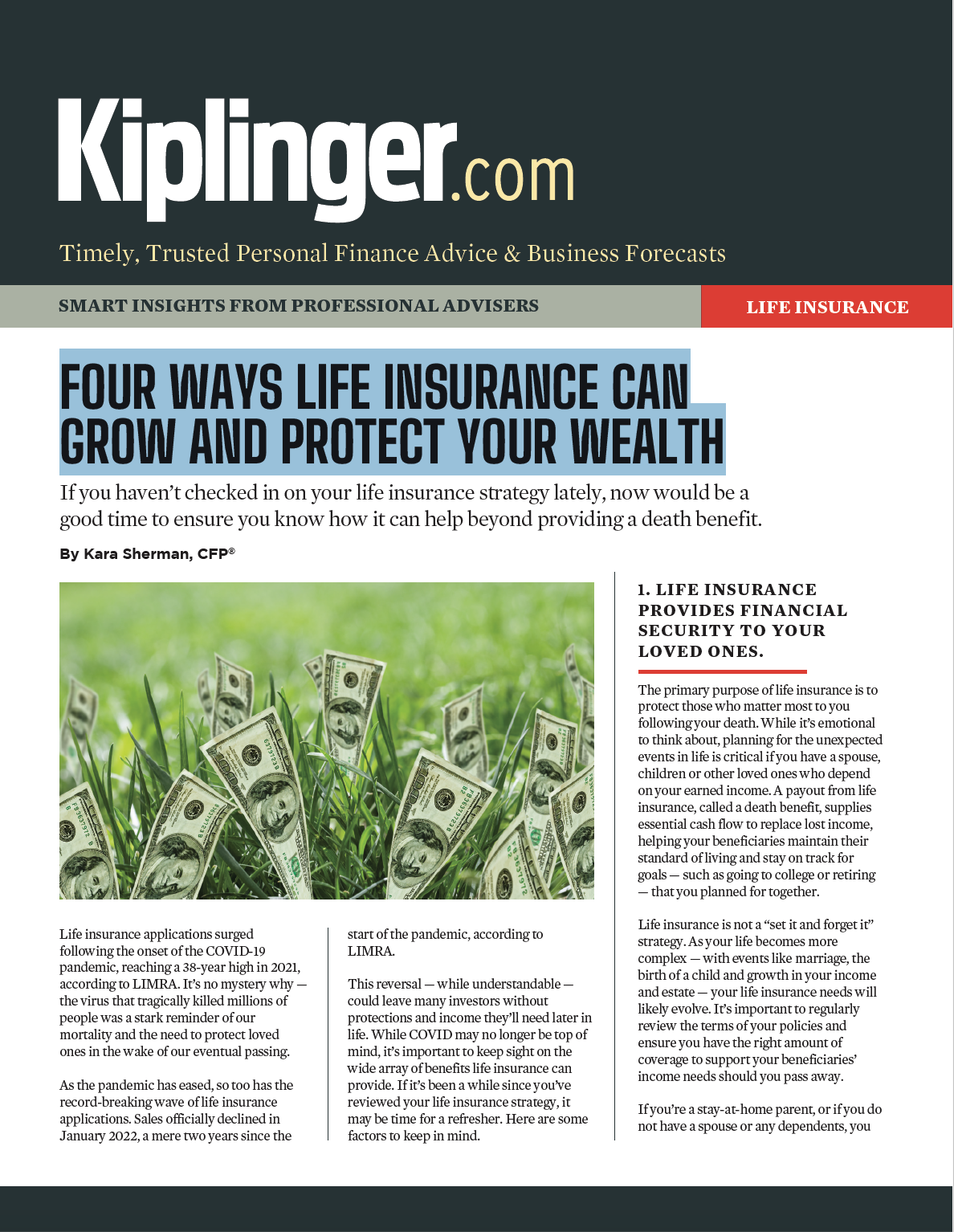 Kiplinger Life Insurance Article